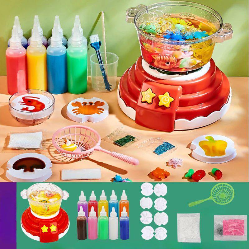 DIY Hot Pot Playset – Bubble, Sound & Light Interactive Kitchen Toy for Kids