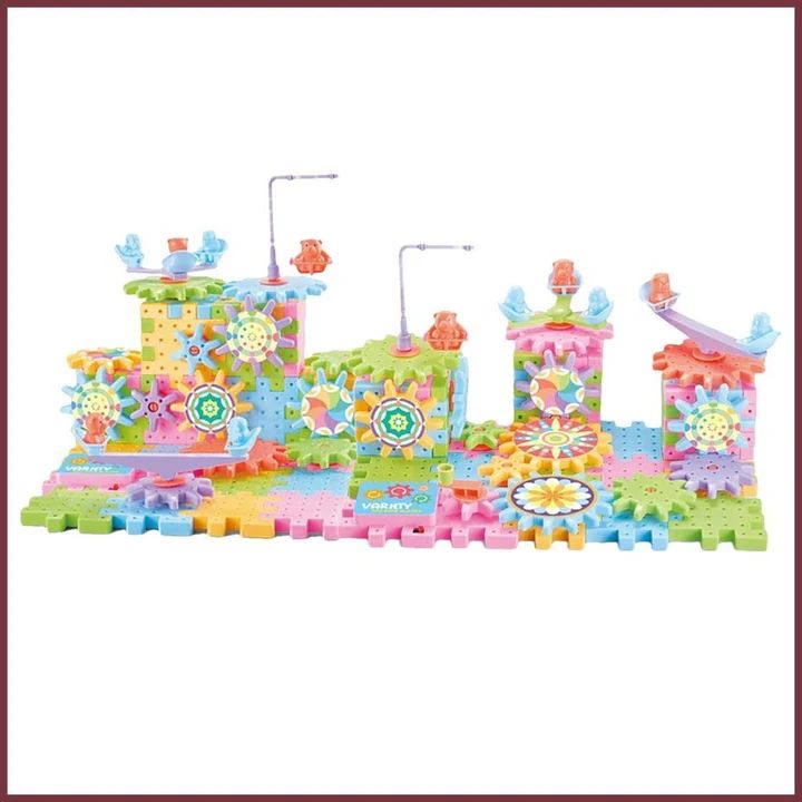 Electric Spinning Building Blocks – 166-Piece Interactive Construction Toy
