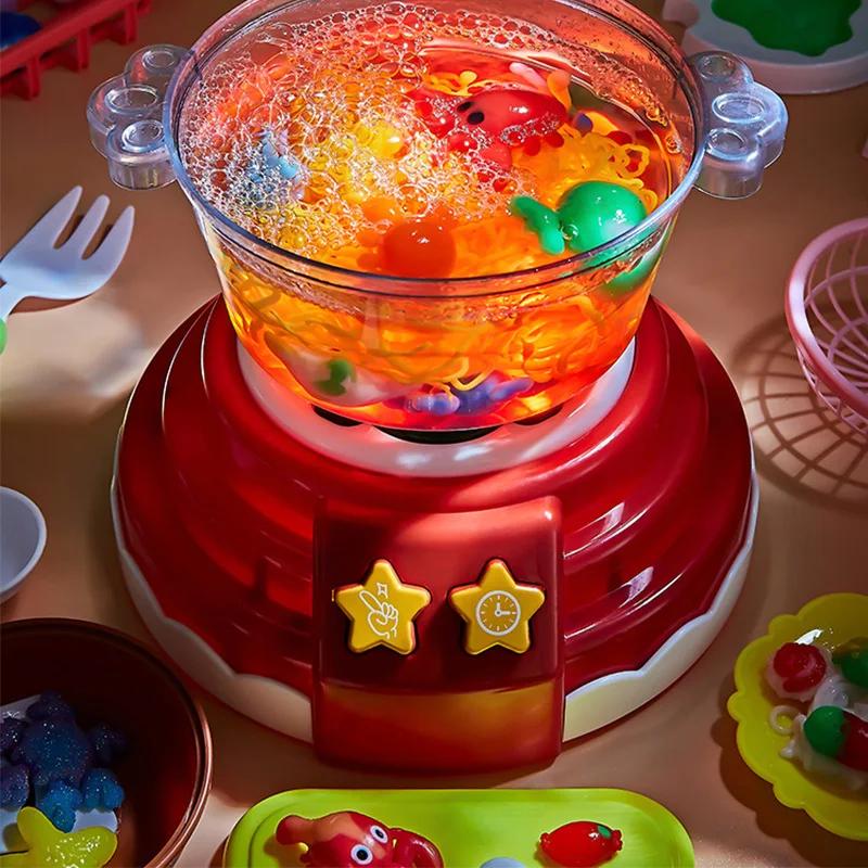 DIY Hot Pot Playset – Bubble, Sound & Light Interactive Kitchen Toy for Kids